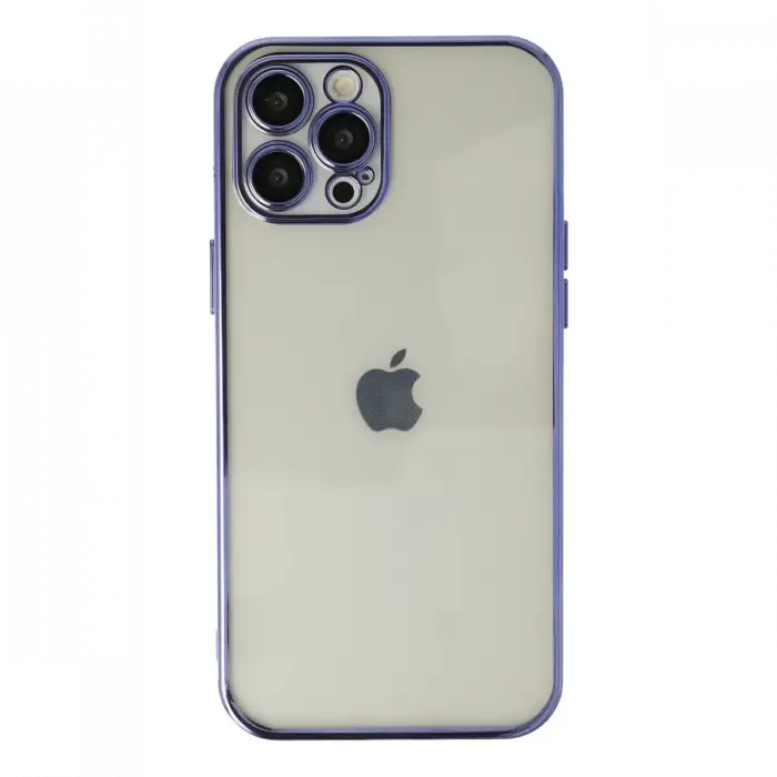 Apple iPhone 12 Pro Max Kılıf Razer Lensli Silikon - Mor
