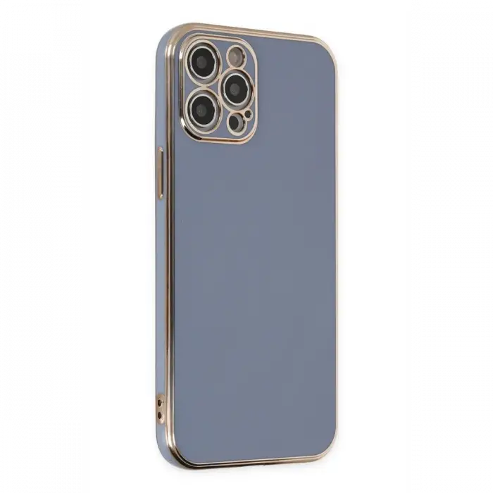 Apple iPhone 12 Pro Max Kılıf Volet Silikon - Mavi