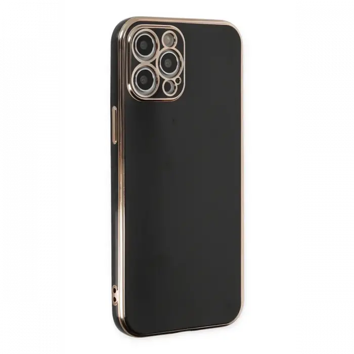 Apple iPhone 12 Pro Max Kılıf Volet Silikon - Siyah