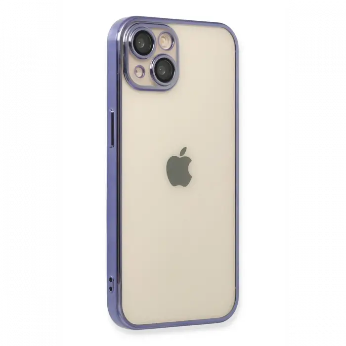 Apple iPhone 13 Kılıf Razer Lensli Silikon - Mor