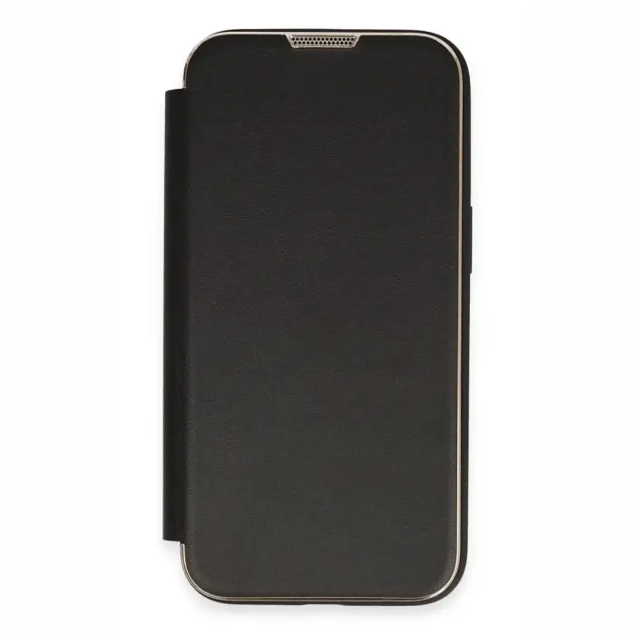 Apple iPhone 13 Pro Max Kılıf Dolpin Kapaklı - Siyah