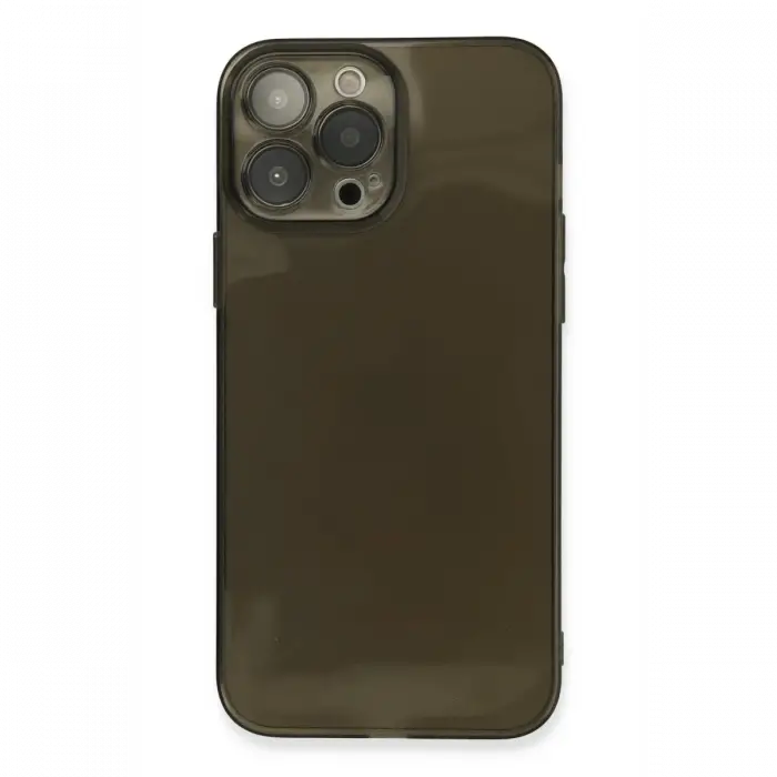 Apple iPhone 13 Pro Max Kılıf Fly Lens Silikon - Siyah