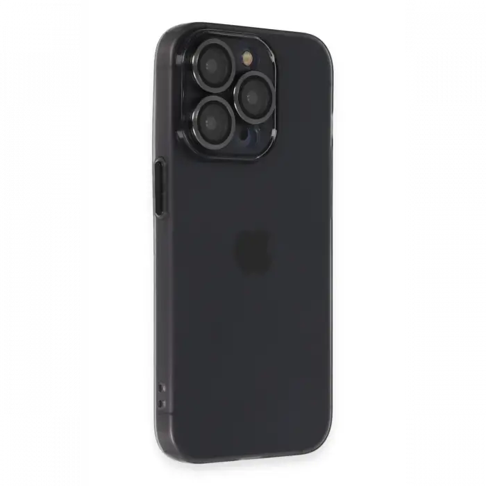 Apple iPhone 13 Pro Max Kılıf Luko Lens Silikon - Siyah
