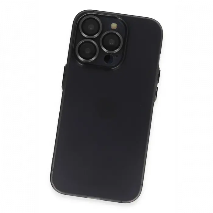 Apple iPhone 13 Pro Max Kılıf Luko Lens Silikon - Siyah