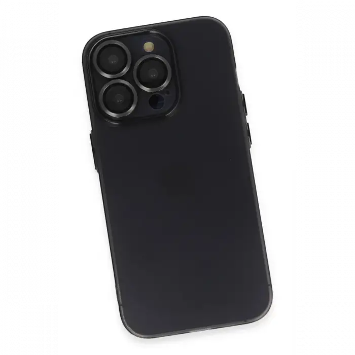 Apple iPhone 13 Pro Max Kılıf Luko Lens Silikon - Siyah