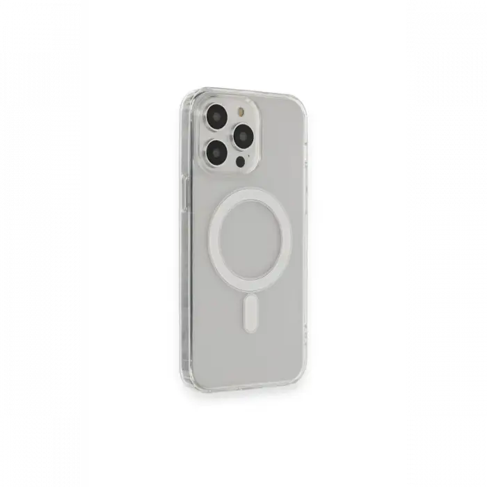 Apple iPhone 13 Pro Max Kılıf Matte Şeffaf Magneticsafe - Şeffaf