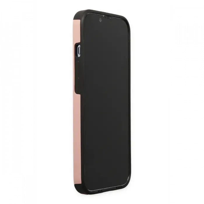 Apple iPhone 13 Pro Max Kılıf Mega Standlı Silikon - Pudra