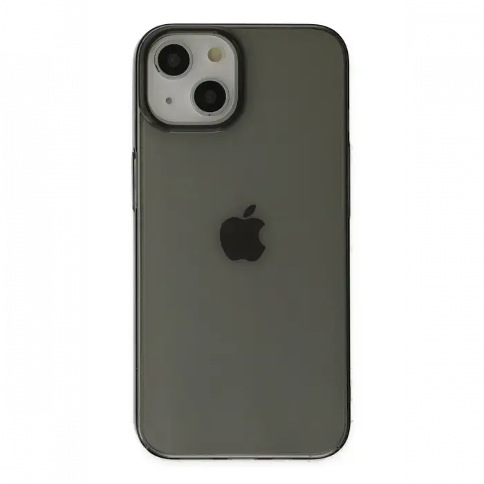 Apple iPhone 14 Plus Kılıf Pc Sert Şeffaf Kapak - Siyah