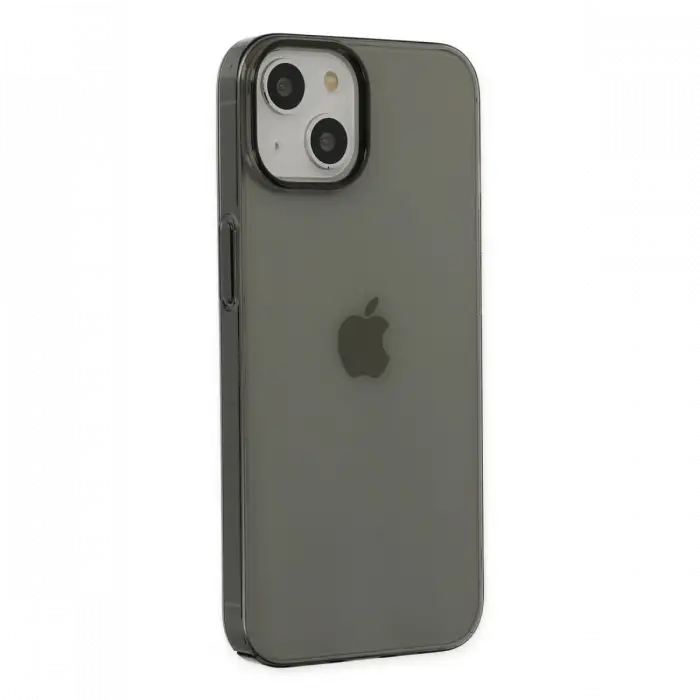Apple iPhone 14 Plus Kılıf Pc Sert Şeffaf Kapak - Siyah