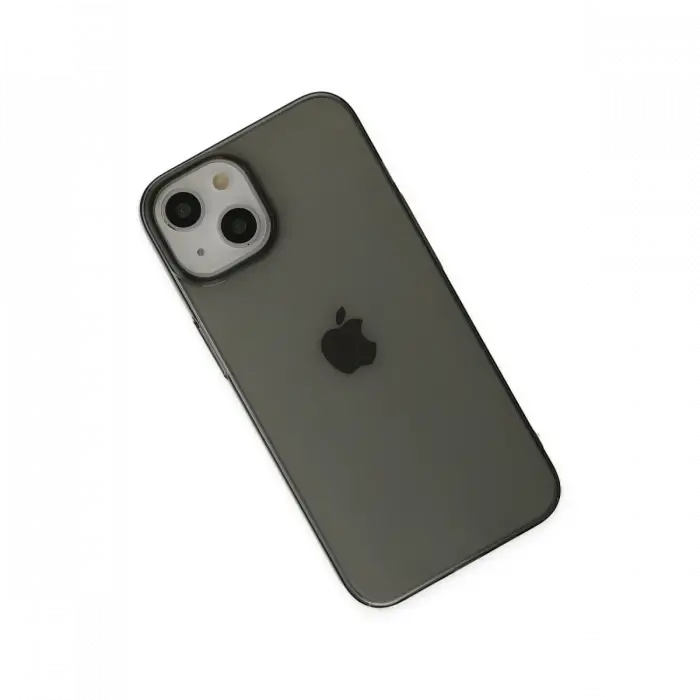 Apple iPhone 14 Plus Kılıf Pc Sert Şeffaf Kapak - Siyah