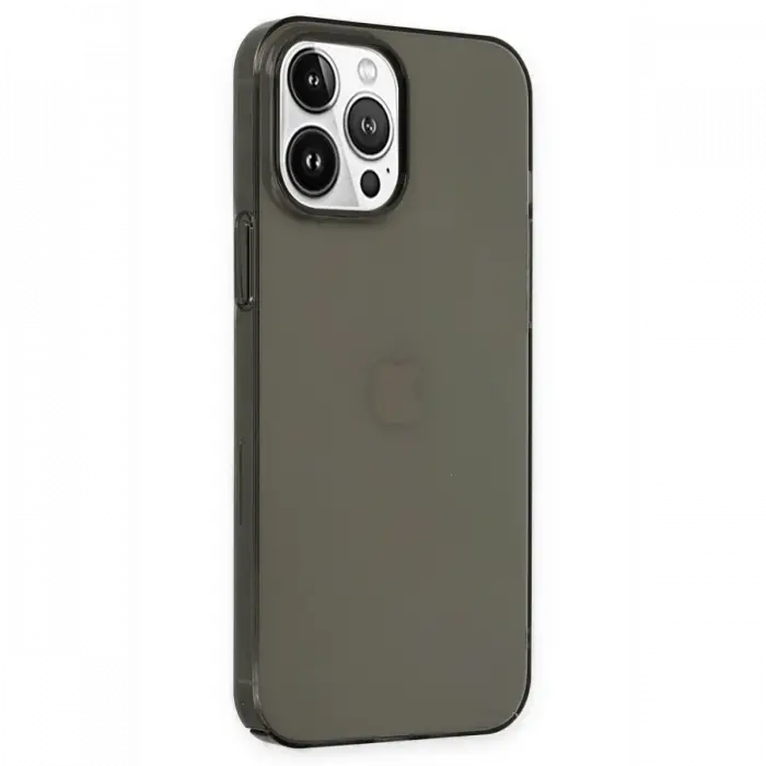 Apple iPhone 14 Pro Kılıf Pc Sert Şeffaf Kapak - Siyah