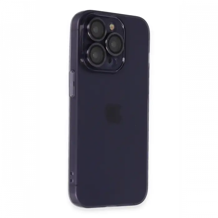 Apple iPhone 14 Pro Max Kılıf Luko Lens Silikon - Siyah