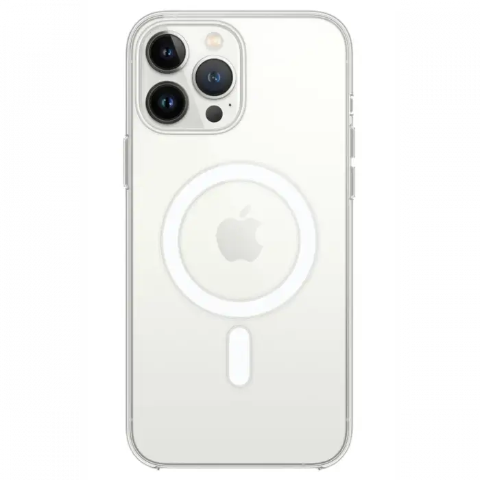 Apple iPhone 14 Pro Max Kılıf Magneticsafe Şeffaf Silikon - Şeffaf