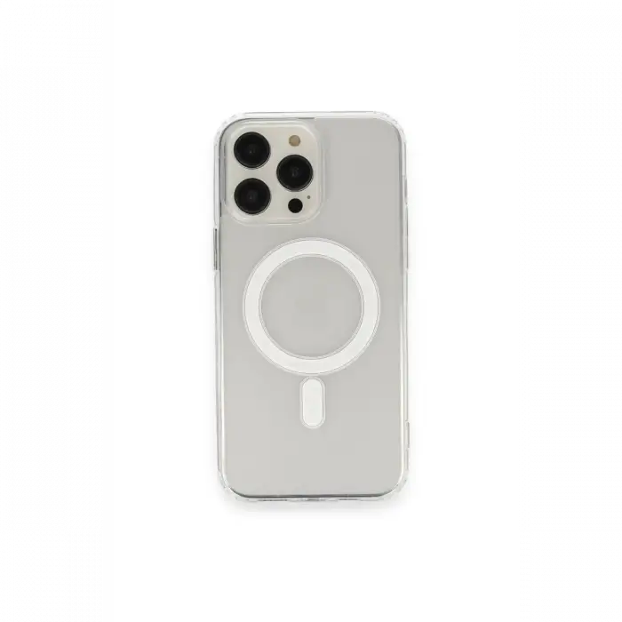 Apple iPhone 14 Pro Max Kılıf Matte Şeffaf Magneticsafe - Şeffaf
