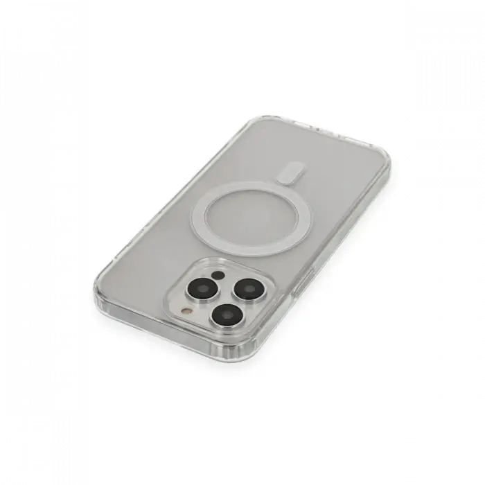 Apple iPhone 14 Pro Max Kılıf Matte Şeffaf Magneticsafe - Şeffaf