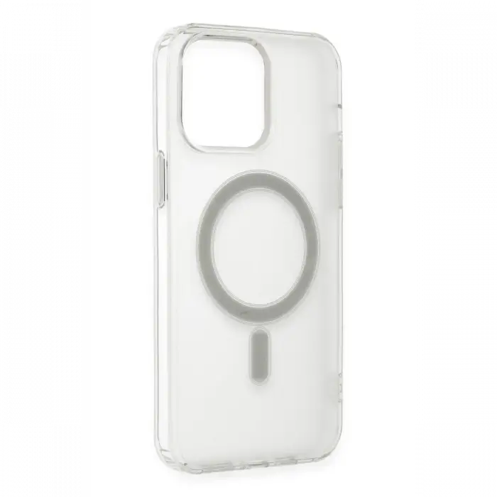 Apple iPhone 14 Pro Max Kılıf Matte Şeffaf Magneticsafe - Şeffaf