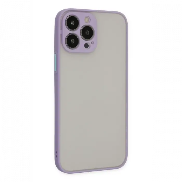 Apple iPhone 14 Pro Max Kılıf Montreal Silikon Kapak - Mor