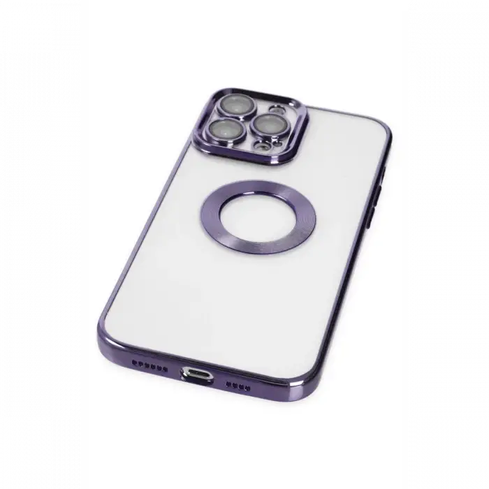 Apple iPhone 14 Pro Max Kılıf Slot Silikon - Mor