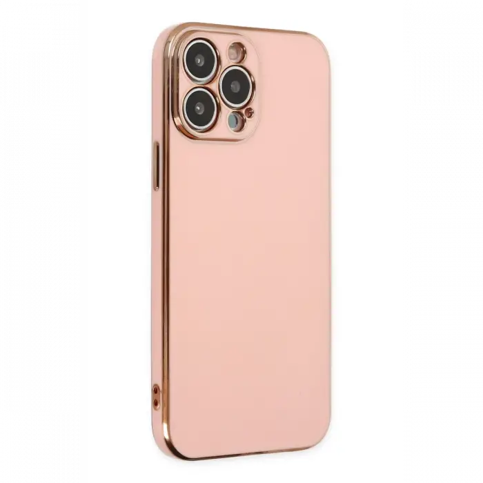 Apple iPhone 14 Pro Max Kılıf Volet Silikon - Pembe