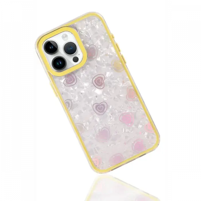 Apple iPhone 14 Pro Max Lumi Desenli Kapak - Sarı