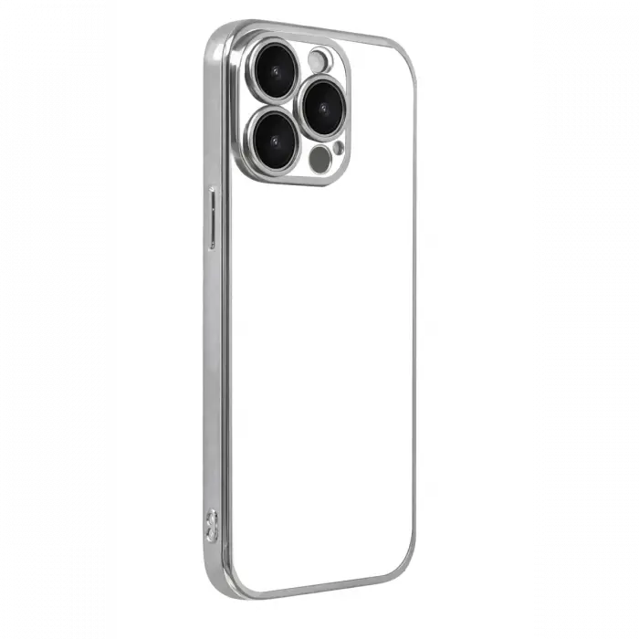 Apple iPhone 15 Pro Max Razer Lensli Silikon - Gümüş