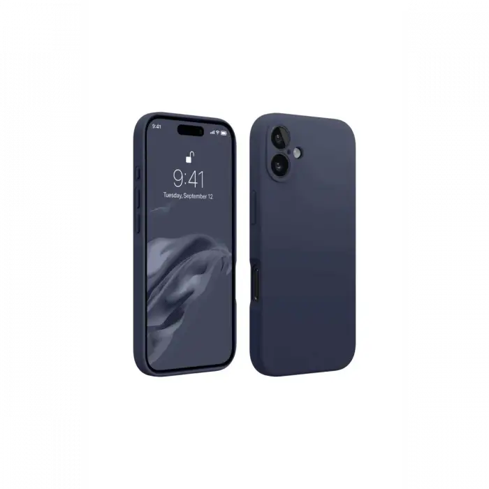 Apple iPhone 16 Kılıf First Silikon - Lacivert