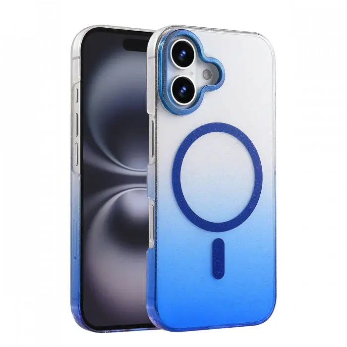 Apple iPhone 16 Plus Glossy Magsafe Kapak - Mavi