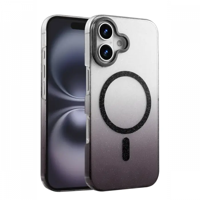 Apple iPhone 16 Plus Glossy Magsafe Kapak - Siyah