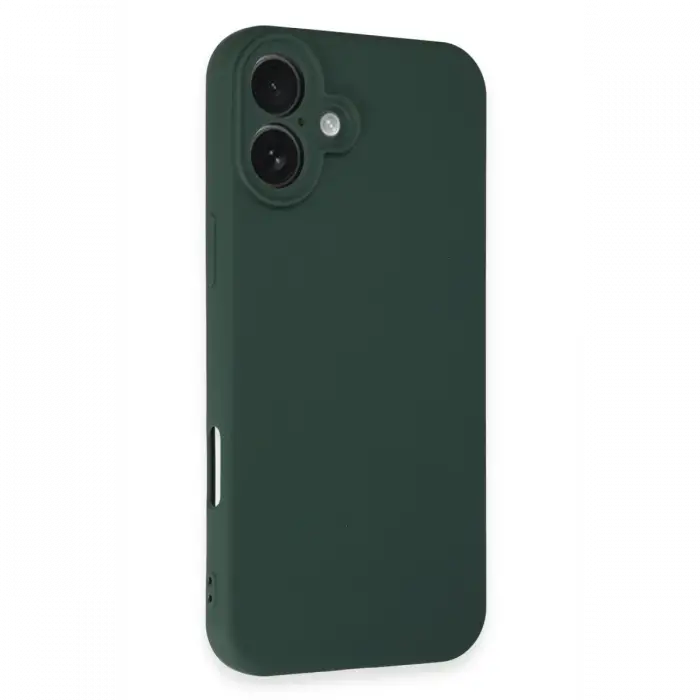 Apple iPhone 16 Plus Kılıf First Silikon - Koyu Yeşil