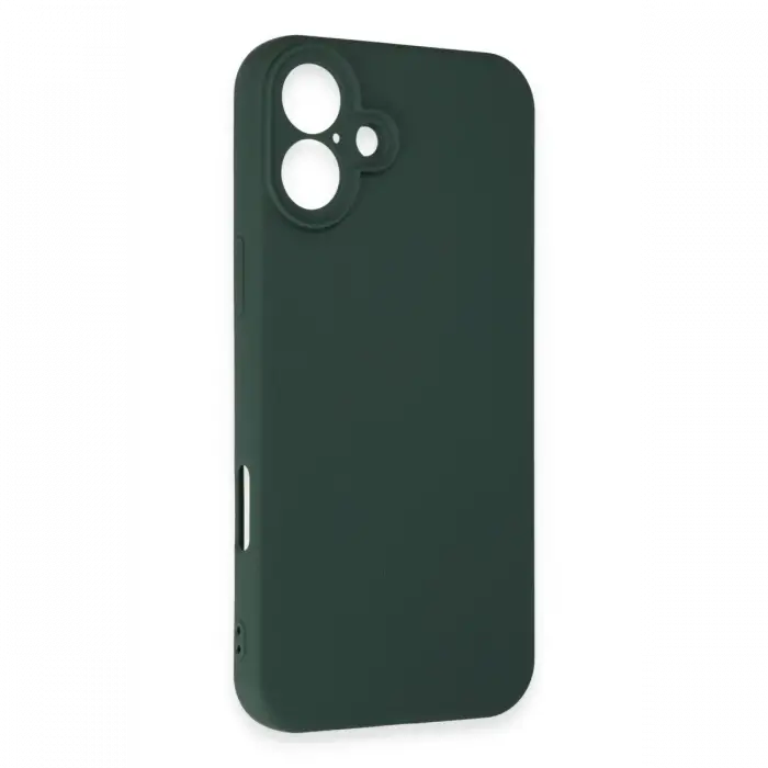 Apple iPhone 16 Plus Kılıf First Silikon - Koyu Yeşil