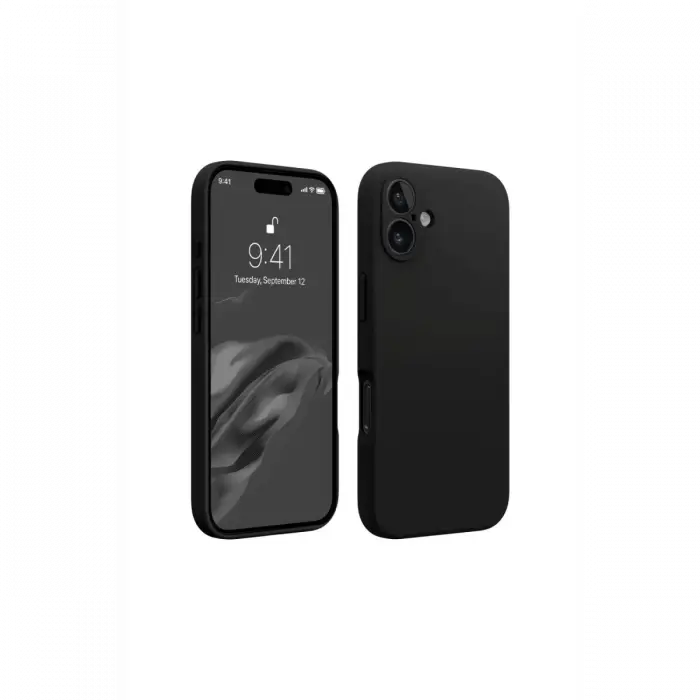 Apple iPhone 16 Plus Kılıf First Silikon - Siyah