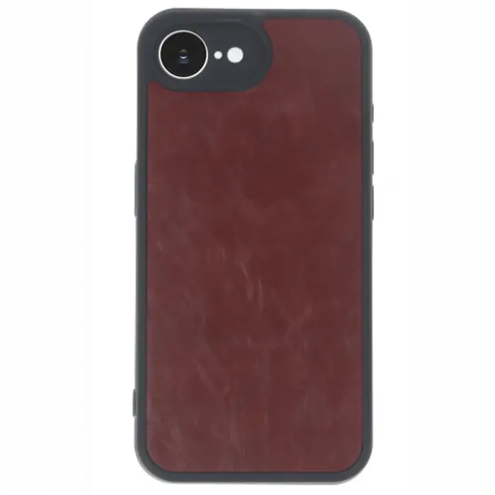 Apple iPhone 16E Kılıf Aras Deri Kapak - Bordo