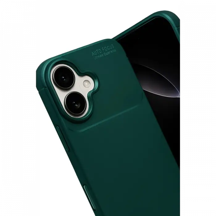 Apple iPhone 17 Auto Focus Karbon Kapak - Koyu Yeşil