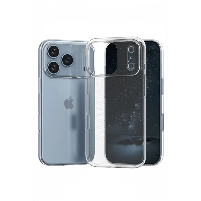 Apple iPhone 17 Pro Lüx Şeffaf Silikon - Şeffaf