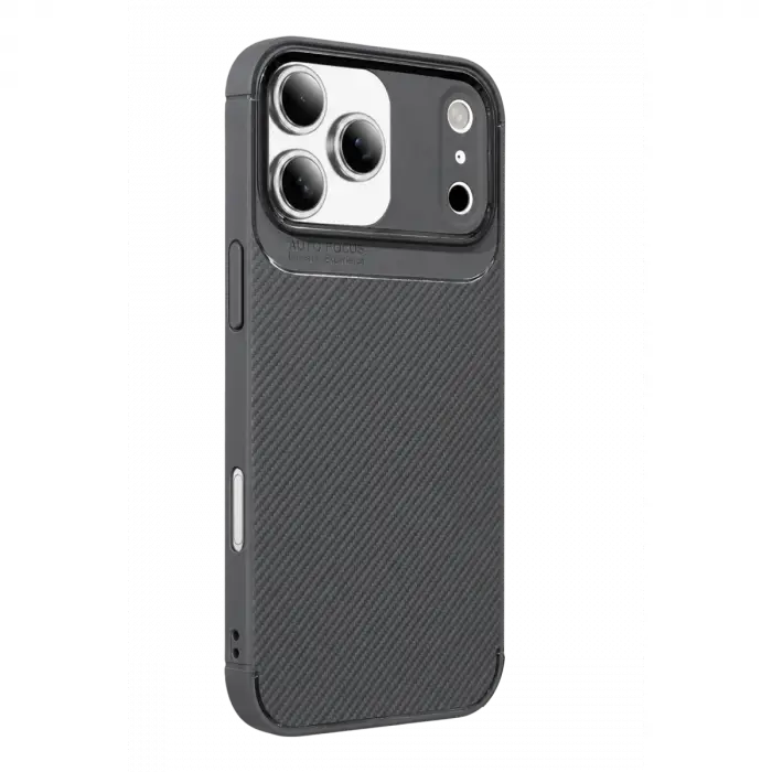 Apple iPhone 17 Pro Max Auto Focus Karbon Kapak - Gri
