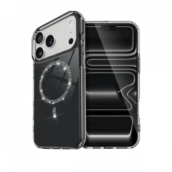 Apple iPhone 17 Pro Max Live Diamond Magsafe Kapak - Siyah