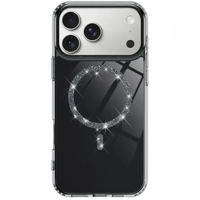 Apple iPhone 17 Pro Max Live Diamond Magsafe Kapak - Siyah