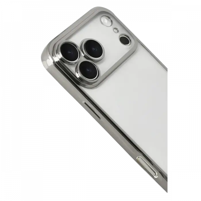 Apple iPhone 17 Pro Razer Lensli Silikon - Gümüş