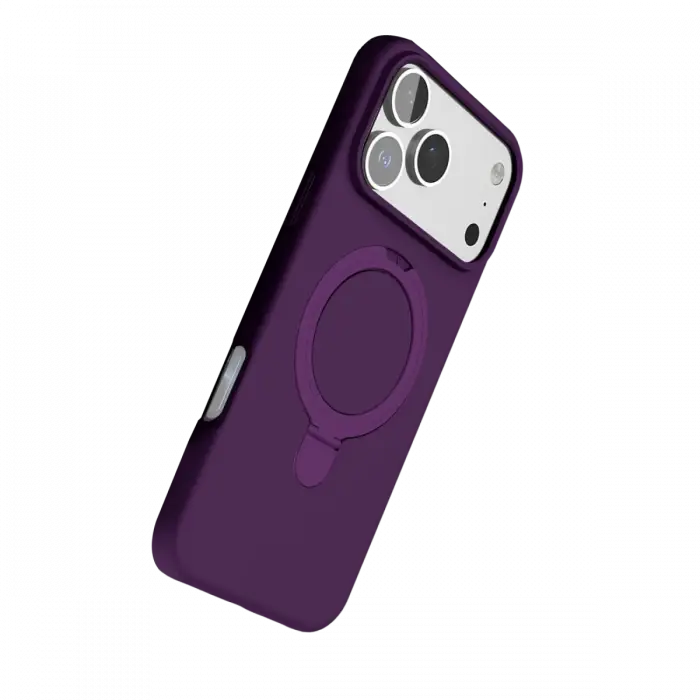Apple iPhone 17 Pro Regal Magsafe Standlı Kapak - Derin Mor