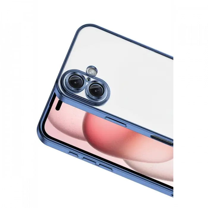 Apple iPhone 17 Razer Lensli Silikon - Açık Mavi