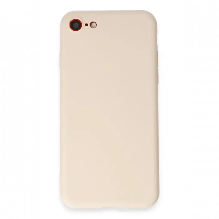 Apple iPhone 7 Kılıf First Silikon - Krem