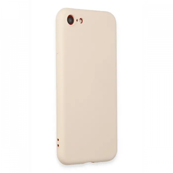 Apple iPhone 7 Kılıf First Silikon - Krem