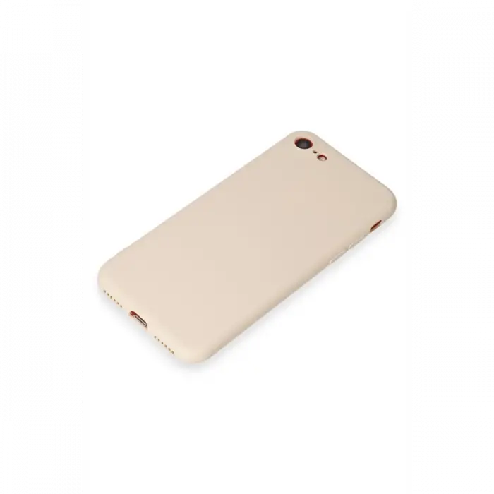 Apple iPhone 7 Kılıf First Silikon - Krem