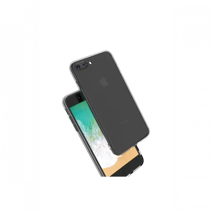 Apple iPhone 8 Plus Kılıf Deluxe 2mm Şeffaf Silikon