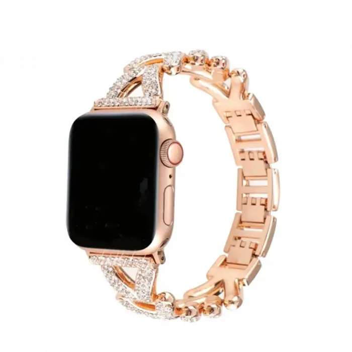 Apple Watch 38mm Node Taşlı Kordon - Siyah