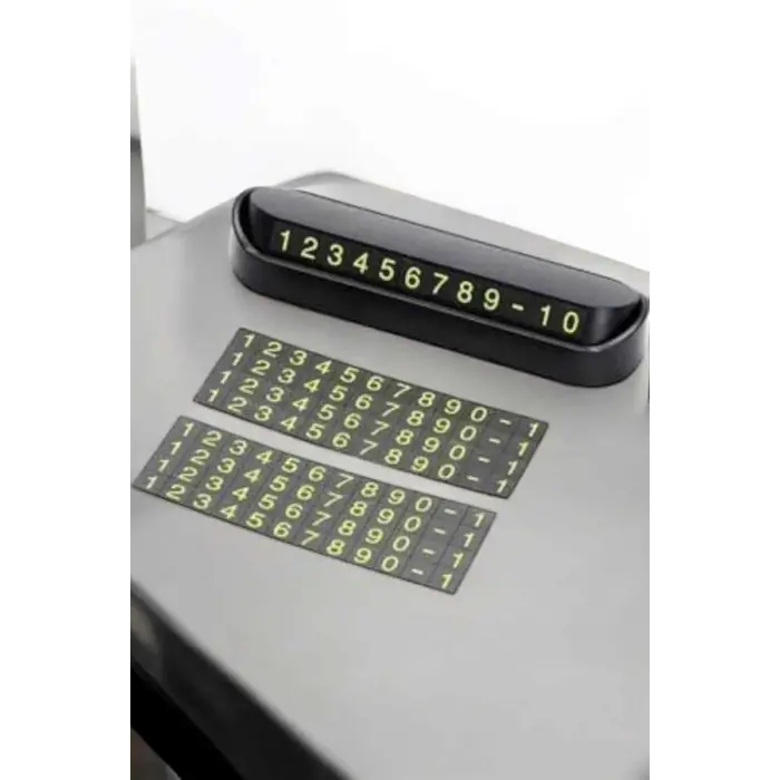 Araba Park Numaratörü Araç İçi Numaralık Değiştirilebilir Çevirmeli Mini