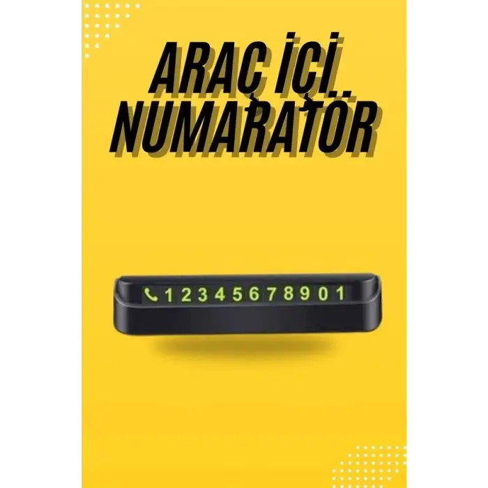 Araç Park Numaratörü Tüm Araçlara Uyumlu Araba Numaralık