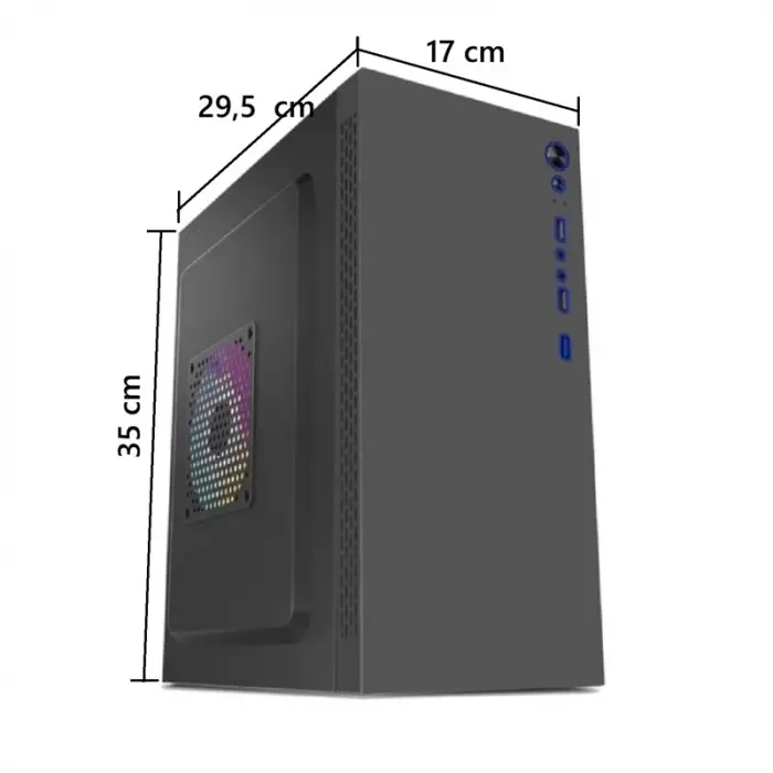 AZTECH AZTB02600 TITAN 600W SİYAH USB 2.0 MİCRO ATX KASA