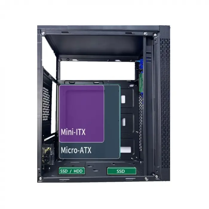 AZTECH AZTB02600 TITAN 600W SİYAH USB 2.0 MİCRO ATX KASA