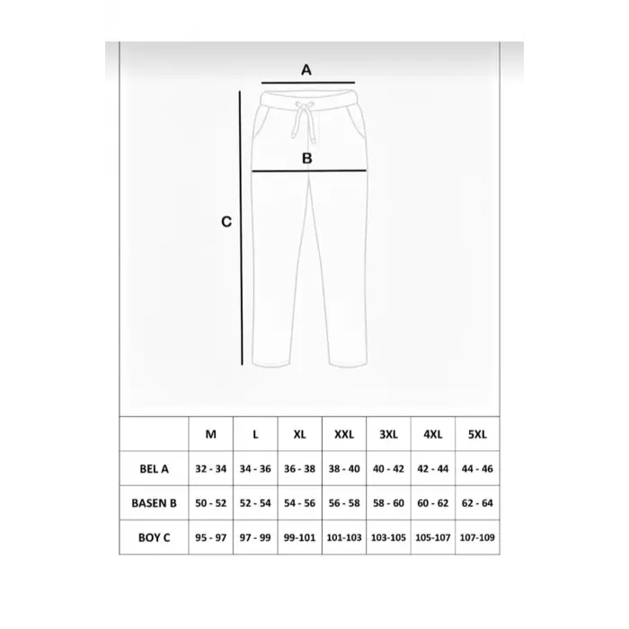 Bambu Likralı Ring Viskon Battal Beden Pijama Altı 6020